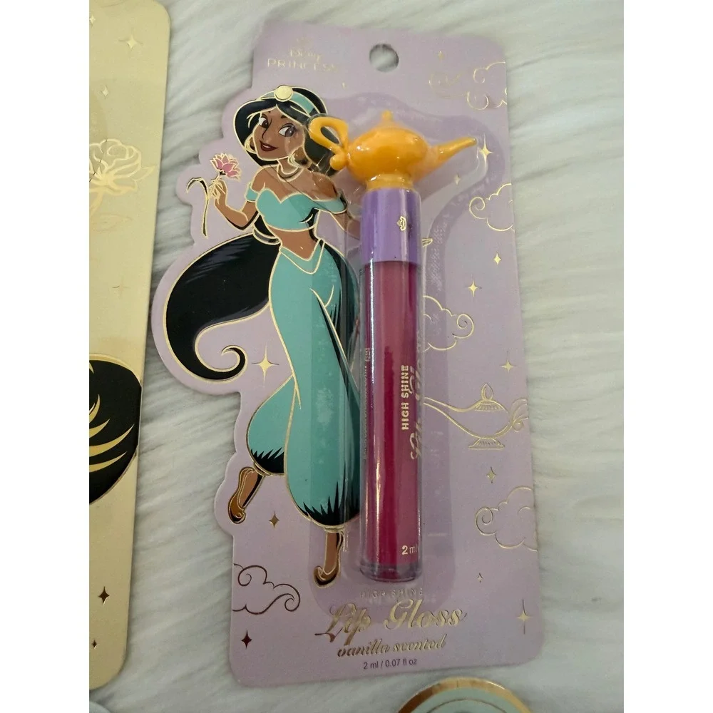 Disney Princess High Shine Lip Gloss Set Ariel Belle Jasmine Cinderella 6 Pack